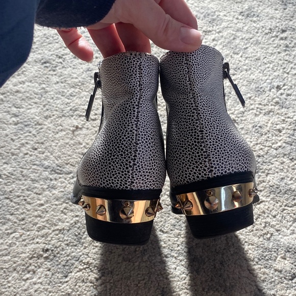 Circus by Sam Edelman Black and Gray Studded Ankle Booties - Picture 5 of 10